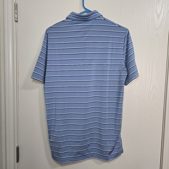 Men Polo RLX Sport Golf Blue multi lane shirt size Small new - Picture 3 of 6